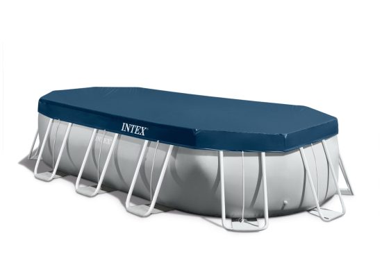 Intex Prism Frame Oval Pool Set 20ft X 10ft X 48" With Pool Cover , Ground Cloth , Ladder & Water Filter Pump - Image 5