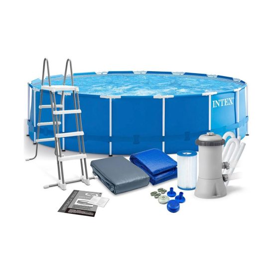 INTEX Metal Frame Pool Set Round 15 ft x 48" / 4.57m x 1.22m - Image 2