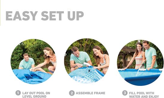 INTEX Metal Frame Pool Set Round 15 ft x 48" / 4.57m x 1.22m - Image 6