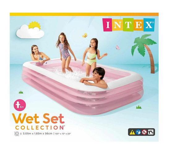 Intex Swim Center Family Pool Rectangular Pools (120"x72"x22" ) - Image 4