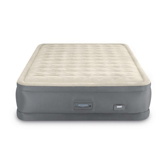 INTEX Queen Size Air Bed ( 60"x80"18" ) Elevated PremAire Air Bed With Fiber-Tech™️Technology Bulit-in Electric Pump & USB-Port