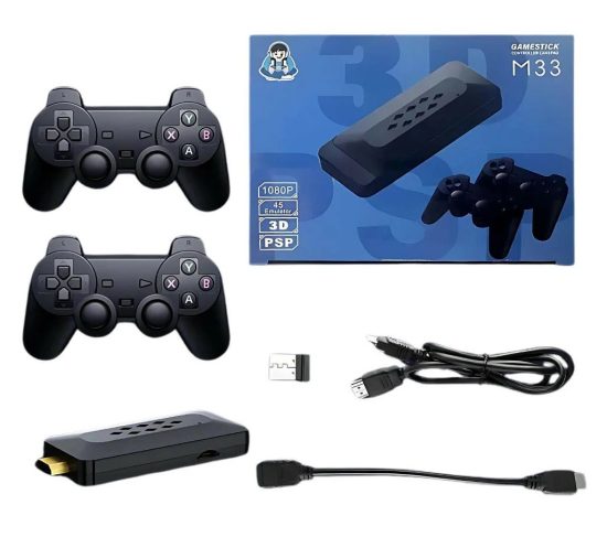 M33 Gamestick 3D 64GB 2.4G Wireless Controller 2Player 30000 Video Games