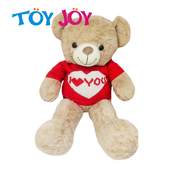 Plush Bear I Love You Shirt Seated 30" Size High-Quality in Red & Blue Colors China