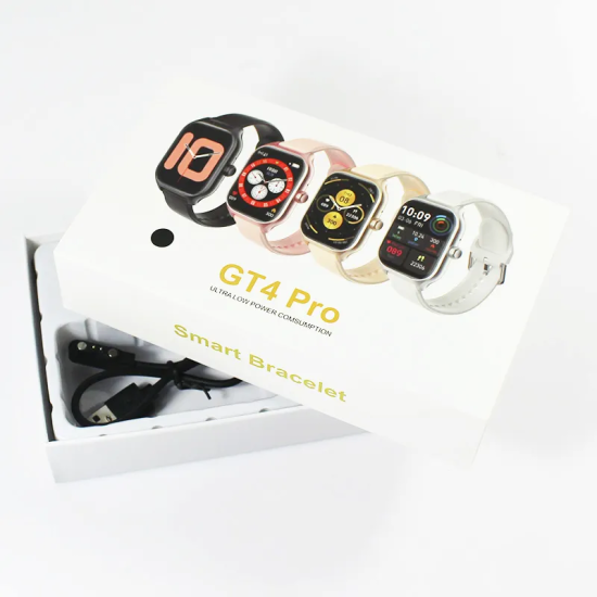 GT4 Pro Smart Watch With One Strap , Wireless Charging Cable And User Manual - Image 5